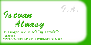 istvan almasy business card